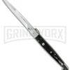 A.G.A. Campolin 12" Brazil Horn Sicilian Ring Pull Automatic Knife - Bayonet -AKC Knife Shop 12 sicilian braz ring cm large