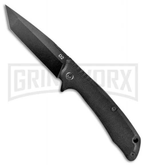 ABKT Elite Blue Impact Black G-10 Liner Lock Knife - Black Plain -AKC Knife Shop ABKT Elite Blue Impact LL Black G 10 Black BP 27785 jr large