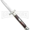 AGA Campolin 13" Stiletto Bat Swinguard Cocobolo Automatic Knife - Bayo -AKC Knife Shop AGA Campolin 13in Bat Swinguard Auto Cocobolo Satin Bayo BHQ 77552 jr large