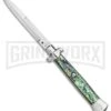 AGA Campolin 15" Italian Abalone Automatic Knife - Bayonet -AKC Knife Shop AGA Campolin 15in Auto Italian Stiletto Abalone 7in satin BHQ 87415 er large