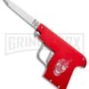 AGA Campolin Red Automatic Gun Knife - Satin Plain -AKC Knife Shop AGA Campolin Gun Knife Auto Red Satin CEM PIS RED GX 33940 jr large