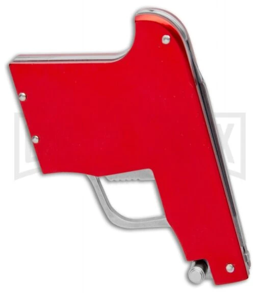 AGA Campolin Red Automatic Gun Knife - Satin Plain -AKC Knife Shop AGA Campolin Gun Knife Auto Red Satin CEM PIS RED GX 33940 jr side large