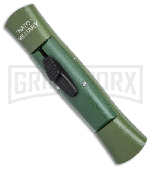 AKC 007 Concord NATO Military OD Green OTF Automatic Knife - Black Dagger -AKC Knife Shop AKC 007 Concord NATO Military OTF Auto OD Green Black Dagger BHQ 158254 jr spine large