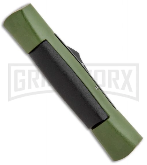 AKC Concord Green/Black OTF Automatic Knife - Flat Black -AKC Knife Shop AKC 007 Concord OTF Green Black Flat GX 30500 jr side large