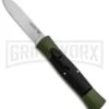 AKC 007 Concord Green/Black OTF Automatic Knife - Flat Satin -AKC Knife Shop AKC 007 Concord OTF Green Satin Flat GX 30501 jr large