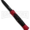 AKC 007 Concord Red/Black OTF Automatic Knife - Dagger Black -AKC Knife Shop AKC 007 Concord OTF Red Black Dagger GX 30497 jr large