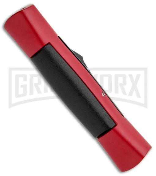 AKC 007 Concord Red/Black OTF Automatic Knife - Dagger Black -AKC Knife Shop AKC 007 Concord OTF Red Black Dagger GX 30497 jr side large