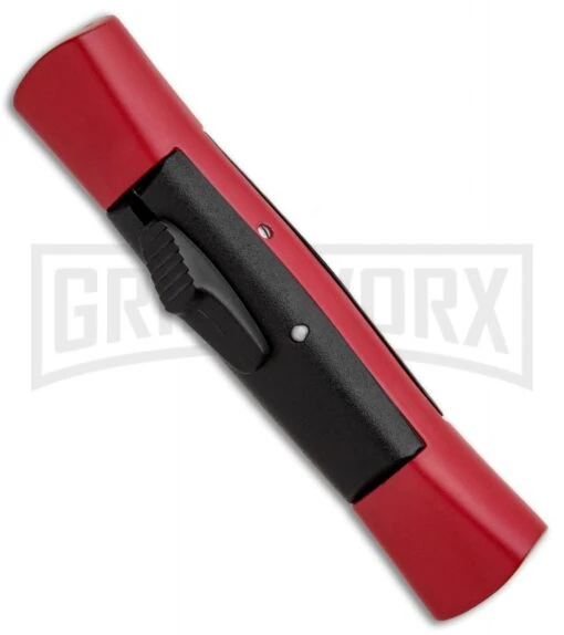 AKC 007 Concord Red/Black OTF Automatic Knife - Dagger Black -AKC Knife Shop AKC 007 Concord OTF Red Black Dagger GX 30497 jr spine large