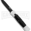 AKC 007 Concord White/Black OTF Automatic Knife - Flat Black -AKC Knife Shop AKC 007 Concord OTF White Black Flat GX 30496 jr large