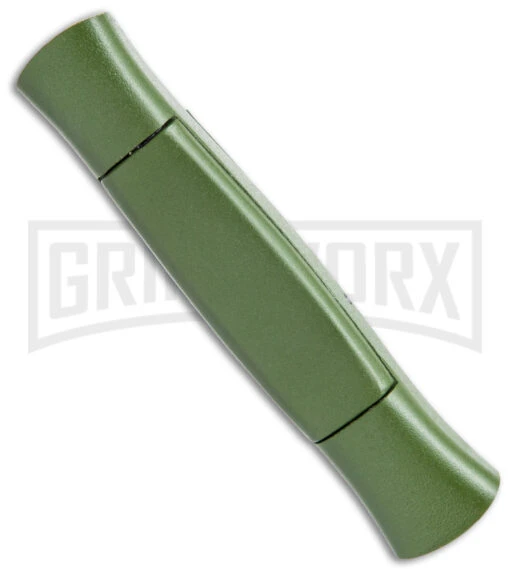 AKC 077 Concord NATO Military Green OTF Automatic Knife - Satin Plain -AKC Knife Shop AKC 077 Concord OTF Auto NATO Military Green Satin Flat BHQ 179232 jr side large