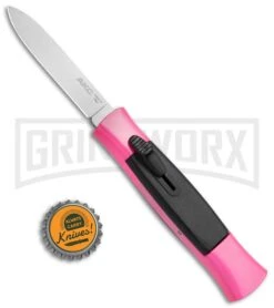 AKC 077 Concord Hot Pink OTF Automatic Knife - Flat Satin Plain -AKC Knife Shop AKC 077 Concord OTF Hot Pink BHQ 72005 jr bottlecap 2 large