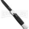 AKC 077 Concord Polish/Black OTF Automatic Knife - Flat Black Plain -AKC Knife Shop AKC 077 Concord Polish Black flat black plain BP 22707 er large