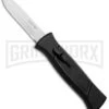 AKC 777 Blackfinger Black OTF Automatic Knife - Dagger Satin Plain -AKC Knife Shop AKC 777 Blackfinger Dagger OTF Auto Black Satin BHQ 50807 jr large