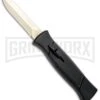 AKC 777 Blackfinger Black OTF Automatic Knife - Dagger Gold Plain -AKC Knife Shop AKC 777 Blackfinger OTF Auto Black Gold Dagger BHQ 92040 jr large