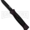 AKC 777 Blackfinger Sim Carbon Fiber OTF Automatic Knife - Black Plain -AKC Knife Shop AKC 777 Blackfinger Sim Carbon Fiber Black Flat BHQ 90290 er large