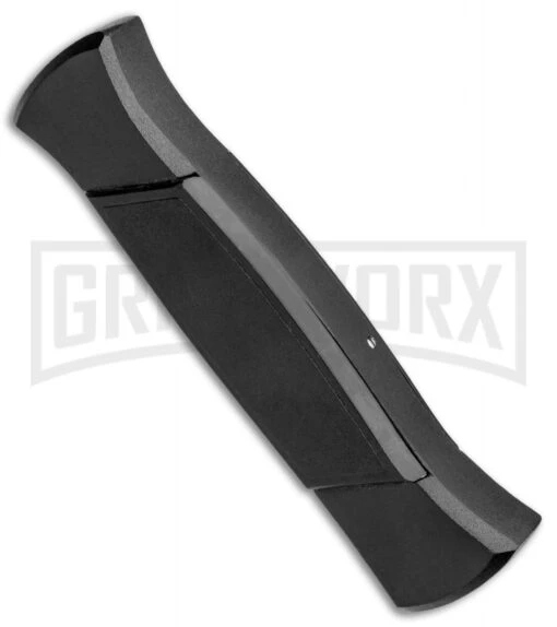 AKC 777 Blackfinger Black OTF Automatic Knife - Black Tanto -AKC Knife Shop AKC 777 Blackfinger Tanto OTF Auto Black Black BHQ 87414 jr side large