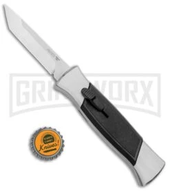 AKC 777 Blackfinger Brushed Aluminum OTF Automatic Knife - SW Tanto -AKC Knife Shop AKC 777 Blackfinger Tanto OTF Auto Brushed Aluminum SW BHQ 87412 jr bottlecap 2 large