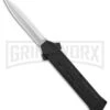 AKC F-16 Black D/A OTF Automatic Knife - Dagger Satin Plain -AKC Knife Shop AKC F 16 Black DA Dagger Satin Plain GX 30994 er large