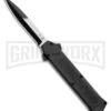 AKC F-16 Black D/A OTF Automatic Knife - Bayo Two Tone -AKC Knife Shop AKC F 16 Black DA OTF Auto Bayo TT Plain BHQ 111245 jr large