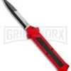 AKC F-16 Red D/A OTF Automatic Knife - Bayo Two Tone Plain -AKC Knife Shop AKC F 16 DA Bayo OTF Auto Red BHQ 112389 jr large