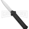 AKC F-16 D/A Dagger OTF Automatic Knife Black Carbon Fiber (3.3" Satin) -AKC Knife Shop AKC F 16 DA Dagger OTF Auto Black CF Satin BHQ 102235 jr large