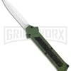 AKC F-16 OD Green D/A OTF Automatic Knife - Dagger Satin Plain -AKC Knife Shop AKC F 16 DA Dagger OTF Auto OD Green Satin BHQ 95347 jr large