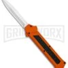 AKC F-16 Orange D/A OTF Automatic Knife - Dagger Satin Plain -AKC Knife Shop AKC F 16 DA Dagger OTF Auto Orange Satin BHQ 91966 jr large