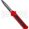 AKC F-16 Red D/A Dagger OTF Automatic Knife - Dagger Two Tone Plain -AKC Knife Shop AKC F 16 DA Dagger OTF Auto Red TT BHQ 112389 jr large