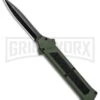 AKC F-16 Green D/A OTF Automatic Knife - Dagger Black Plain -AKC Knife Shop AKC F 16 Green DA OTF Auto Dagger Black Plain GX 33106 jr large