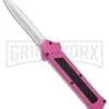 AKC F-16 Pink D/A OTF Automatic Knife - Dagger Satin Plain -AKC Knife Shop AKC F 16 Pink DA OTF Auto Dagger Satin GX 37627 jr large