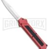 AKC F-16 Red D/A OTF Automatic Knife - Bayo Satin Plain -AKC Knife Shop AKC F 16 Red DA OTF Bayo Satin Plain BP 23854 jr large