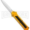 AKC F-16 Yellow D/A OTF Automatic Knife - Bayonet Satin Plain -AKC Knife Shop AKC F 16 Yellow DA OTF Auto Bayo Satin GX 37617 jr large