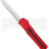 AKC F-20 Red D/A OTF Automatic Knife - Satin Plain -AKC Knife Shop AKC F 20 DA Dagger OTF Auto Red Satin BHQ 140483 jr large