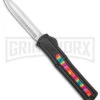 AKC F-20 Black W/ Tie Dye Inlay D/A OTF Automatic Knife - Satin Plain -AKC Knife Shop AKC F 20 DA SP OTF Auto Black Tie Dye Inlay Satin BHQ 152893 jr large