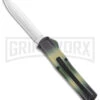 AKC F-20 Camo D/A OTF Automatic Knife - Spear Point Satin Plain -AKC Knife Shop AKC F 20 DA SP OTF Auto Camo Satin BHQ 141095 jr large