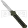 AKC F-16 OD Green D/A OTF Automatic Knife - Bayo Satin Plain -AKC Knife Shop AKC F16 OD Green DA Bayo Satin Plain BP 25690 er large