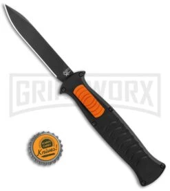 AKC X-treme EVO Black / Orange Slide OTF Automatic Knife - Black Plain -AKC Knife Shop AKC X treme EVO OTF Auto Black Orange Slide Black BHQ 114335 jr bottlecap large