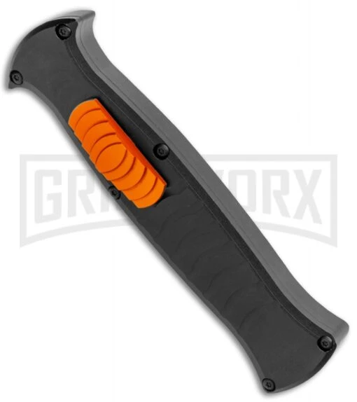 AKC X-treme EVO Black / Orange Slide OTF Automatic Knife - Black Plain -AKC Knife Shop AKC X treme EVO OTF Auto Black Orange Slide Black BHQ 114335 jr spine large