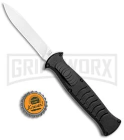 AKC X-treme EVO Black OTF Automatic Knife - Satin Plain -AKC Knife Shop AKC X treme EVO OTF Auto Black Satin BHQ 105413 jr bottlecap large