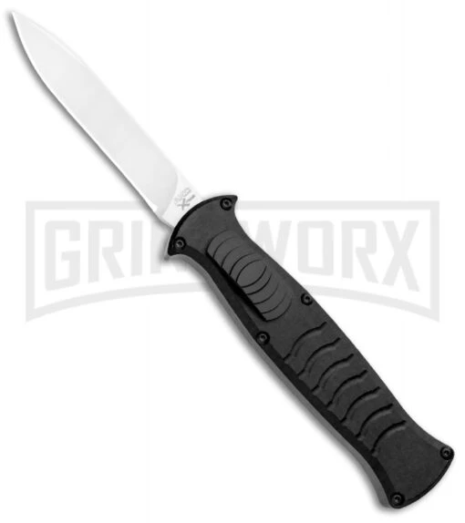 AKC X-treme EVO Black OTF Automatic Knife - Satin Plain -AKC Knife Shop AKC X treme EVO OTF Auto Black Satin BHQ 105413 jr large