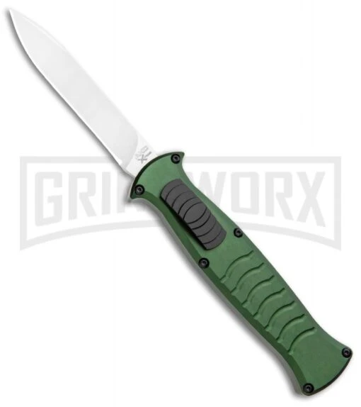 AKC X-treme EVO Green OTF Automatic Knife - Satin Plain -AKC Knife Shop AKC X treme EVO OTF Auto Green Satin BHQ 105417 jr large