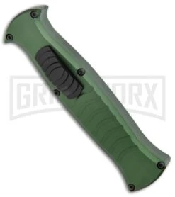 AKC X-treme EVO Green OTF Automatic Knife - Satin DE Dagger -AKC Knife Shop AKC X treme EVO OTF Auto Green Satin DE Dagger BHQ 134949 jr spine 2 large