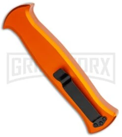 AKC X-treme EVO Orange OTF Automatic Knife - Satin Plain -AKC Knife Shop AKC X treme EVO OTF Auto Orange Satin BHQ 114657 jr side large