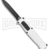 AKC X-treme EVO Silver OTF Automatic Knife - Black Plain -AKC Knife Shop AKC X treme EVO OTF Auto Silver Black BHQ 114658 jr large