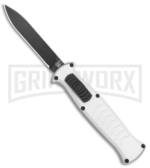 AKC X-treme EVO Silver OTF Automatic Knife - Black Plain -AKC Knife Shop AKC X treme EVO OTF Auto Silver Black BHQ 114658 jr large