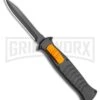 AKC X-treme EVO Black / Orange Slide OTF Automatic Knife - Black Plain Dagger -AKC Knife Shop AKC X treme EVO OTF Automatic Knife Black Orange Slide 3.5 Black Dagger BHQ 119626 LS large