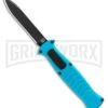 AKC X-treme EVO Blue OTF Automatic Knife - Black Plain -AKC Knife Shop AKC X treme EVO OTF Automatic Knife Blue 3.5in Black EVO LBB BHQ 114336 LS large