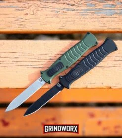 AKC X-treme EVO Green OTF Automatic Knife - Satin Plain -AKC Knife Shop AKC X treme EVO OTF Automatic Knife Green Satin BHQ 105417 kp orange web large 1