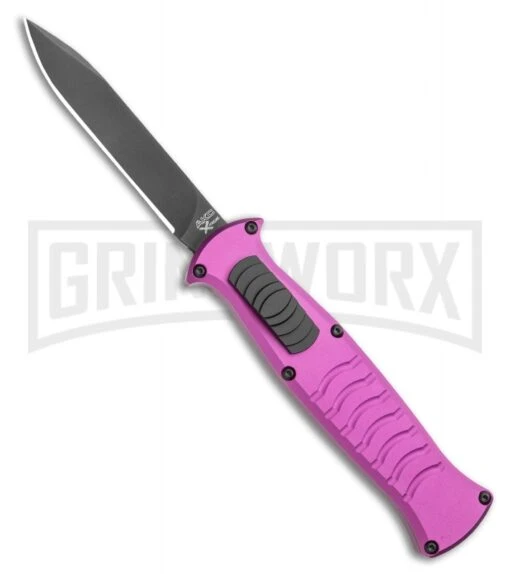 AKC X-treme EVO OTF Automatic Knife - Purple Black Plain -AKC Knife Shop AKC X treme EVO OTF Automatic Knife Purple 3.5 Black BHQ 120293 LS large