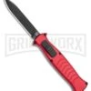 AKC X-treme EVO RB OTF Automatic Knife - Red Black Plain -AKC Knife Shop AKC X treme EVO OTF Automatic Knife Red 3.5in Black EVO ROB BHQ 115345 LS large